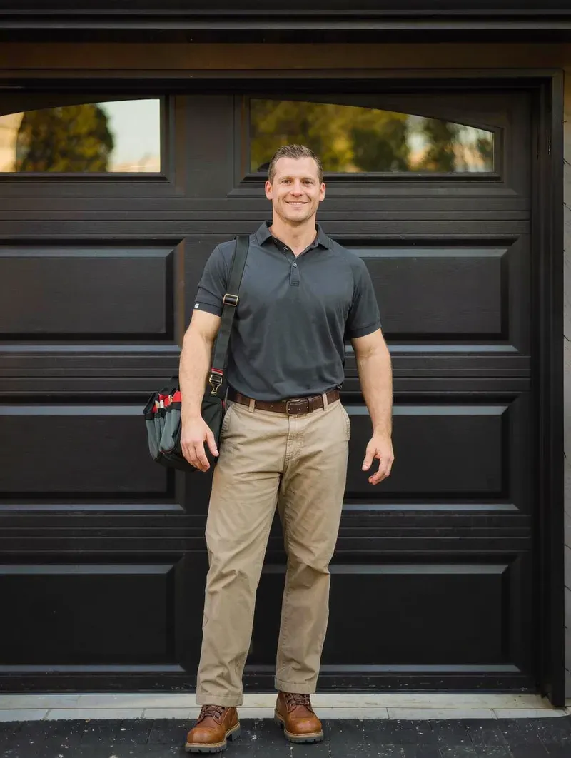 An Overhead Works door technician