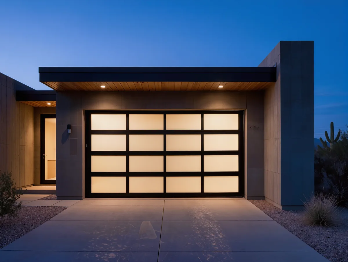 Full-view glass, three car — Paradise Valley