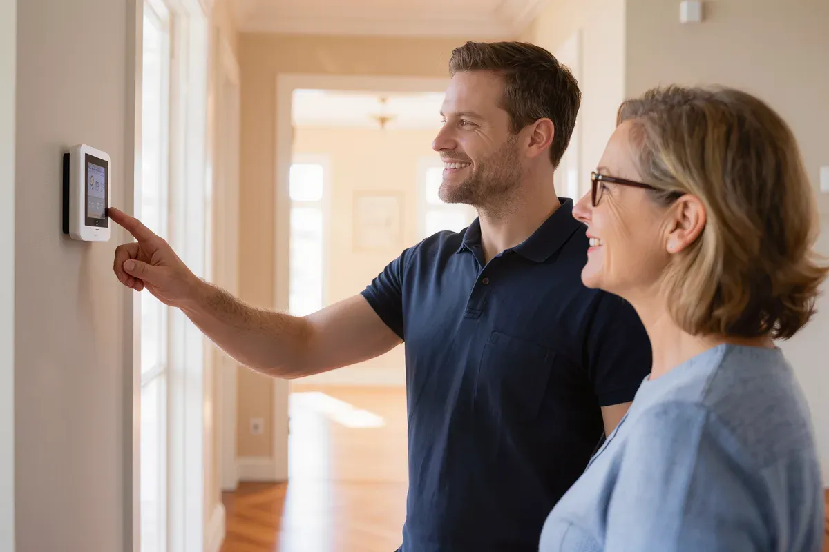 Smart thermostat setup in Tempe