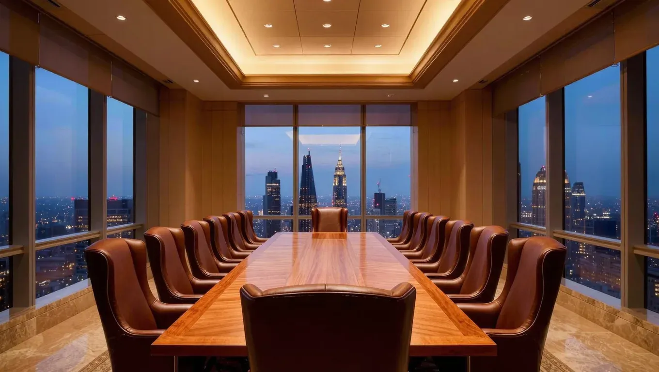 The Whitmore & Vance boardroom